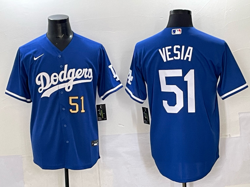 Men Los Angeles Dodgers #51 Vesia Blue Nike MLB 2025 Jersey style 07->los angeles dodgers->MLB Jersey
